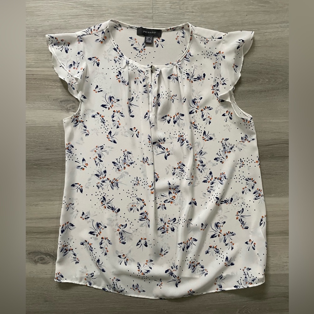 Primark Women’s white butterfly Blouse